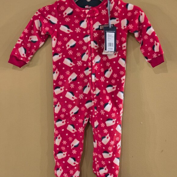 Vineyard Vines Holiday One-Piece Footie Pajamas for Baby - NWT 6-12 months - Picture 3 of 5